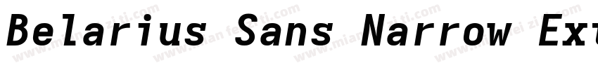 Belarius Sans Narrow Extrabold Obli字体转换